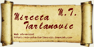 Mirčeta Tarlanović vizit kartica
